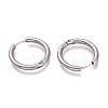 Tarnish Resistant 201 Stainless Steel Huggie Hoop Earrings EJEW-L256-05F-P-2
