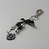 Butterfly with Skull & Heart Alloy Keychain KEYC-WH20026-02P-2
