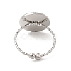 Non-Tarnish 304 Stainless Steel Open Cuff Ring Component X-STAS-E180-09P-3