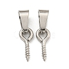 Tarnish Resistant 304 Stainless Steel Screw Eye Pin Peg Bails STAS-R233-01B-P-1