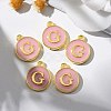 Golden Plated Alloy Enamel Charms X-ENAM-S118-07G-5