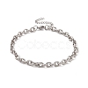 Non-Tarnish 304 Stainless Steel Cable Chain Bracelet for Men Women BJEW-E031-01P-01-1