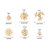 540Pcs 6 Style Iron Bead Caps IFIN-CJ0001-59-2