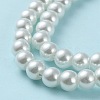 White Glass Pearl Round Loose Beads For Jewelry Necklace Craft Making X-HY-8D-B01-4