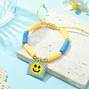 MIYUKI Glass Seed Rectangle Charm Bracelet BJEW-MZ00037-05-4