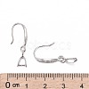 Anti-Tarnish Rhodium Plated 925 Sterling Silver Earring Hooks STER-F033-55P-4