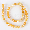Natural Striped Agate/Banded Agate Round Bead Strands G-E233-14-2