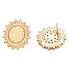 Brass Stud Earring Findings KK-N232-335LG-2