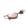 Natural Rose Quartz Big Pendants G-M383-25C-4