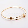 Adjustable Ion Plating(IP) 304 Stainless Steel Expandable Bangle Making BJEW-L523-16-2