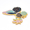 Rack Plating Alloy Enamel Big Pendants LS-ENAM-N056-399C-G-2