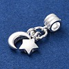 925 Sterling Silver Star & Moon European Dangle Charms STER-G045-08S-2