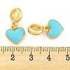 Rack Plating Alloy Enamel Heart European Dangle Charms FIND-B034-21G-05-3
