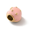 Ion Plating(IP) 304 Stainless Steel Enamel European Beads STAS-G308-09G-3
