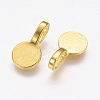 Tibetan Style Alloy Glue On Flat Pad Pendant Bails X-TIBEP-1124-G-FF-2