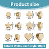 60Pcs 6 Styles Brass Beads KK-HS0015-06-2