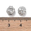 Brass Micro Pave Clear Cubic Zirconia Beads CU-CBA91C0-06P-3