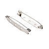 Iron Brooch Pin Back Safety Catch Bar Pins with Holes IFIN-X0029-P-2
