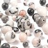 340Pcs 4 Style Natural Pink Zebra Jasper Beads G-LS0001-40-4