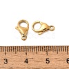 Ion Plating(IP) 304 Stainless Steel Lobster Claw Clasps Hand Polished X-STAS-AB11-G-01-3