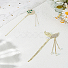 2Pcs 2 Styles Alloy Enamel Hair Sticks OHAR-LP0004-10-1