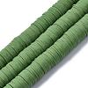 Flat Round Handmade Polymer Clay Beads CLAY-R067-12mm-43-1