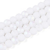 Frosted Opaque Glass Beads Strands GLAA-T032-P6mm-MBB02-2