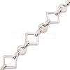 Non-Tarnish 304 Stainless Steel Rhombus & Coffee Bean Link Chains CHS-F017-03P-2