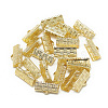 Brass Ribbon Crimp Ends KK-T032-149G-2