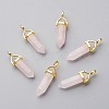 Natural Rose Quartz Double Terminated Pointed Pendants X-G-G902-B22-2