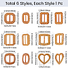 6Pcs 6 Styles Plastic Buckles DIY-GF0013-13-2
