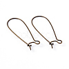 Antique Bronze Plated Brass Hoop Earrings Findings Kidney Ear Wires Making Findings X-EC221-NFAB-1