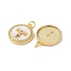 Brass Micro Pave Clear Cubic Zirconia Pendants KK-B083-20G-05-2