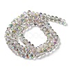 Transparent Electroplate Glass Beads Strands GLAA-Q099-C01-06-1-2