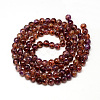 Baking Paint Glass Beads Strands X-DGLA-Q023-8mm-DB61-2