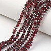 Electroplate Transparent Glass Beads Strands EGLA-A034-T2mm-P06-1