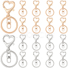 20Pcs 2 Colors Zinc Alloy Keychain Clasps FIND-SP0004-25-1