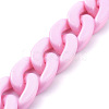 Handmade Opaque Acrylic Curb Chains AJEW-JB00564-08-1