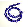 Handmade Evil Eye Lampwork Flat Round Bead Strands LAMP-L058-10mm-04-2