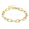 Ion Plating(IP) 304 Stainless Steel Paperclip Chain Bracelets BJEW-M308-01G-1