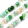 Electroplate Glass Beads Strands EGLA-T020-12B-1