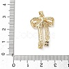 Brass Micro Pave Clear Cubic Zirconia Pendants KK-A299-12G-3