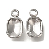 304 Stainless Steel Pendant Cabochon Settings STAS-I310-26P-1