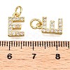 Brass Micro Pave Clear Cubic Zirconia Charms KK-ZX025-07E-3