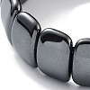 Non-Magnetic Synthetic Hematite Beaded Stretch Bracelets BJEW-H589-02C-2