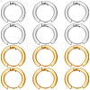 12Pairs 2 Colors 304 Stainless Steel Huggie Hoop Earrings EJEW-SC0001-96-1