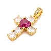 Brass Micro Pave Cubic Zirconia Pendants LS-KK-P288-03G-2