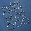 32Pcs 4 Styles Iron Huggie Hoop Earring Findings IFIN-FS0001-50-7