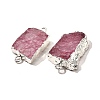 Raw Rough Natural Dyed Quartz Crystal Links Connector Charms G-K189-04S-02-2
