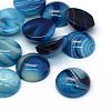 Dyed Natural Striped Agate/Banded Agate Cabochons X-G-R348-16mm-01-1